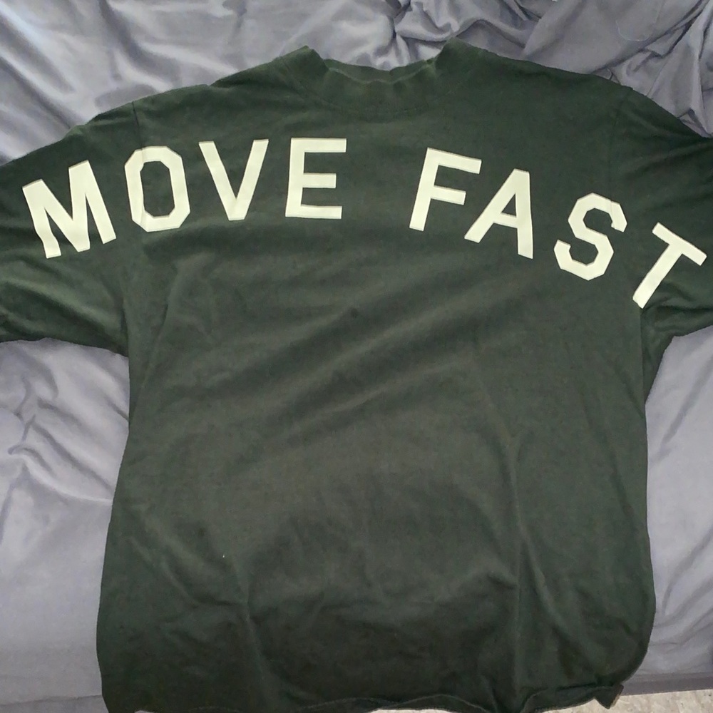 Move Fast Men's Green Shirt